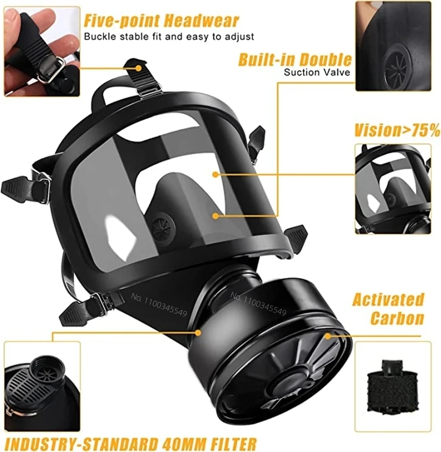 Chemical Respirator Filter Sel - Anti Pollution Mask recension och pris