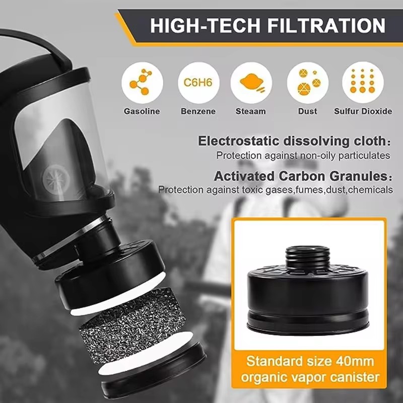 Chemical Respirator Filter Sel - Anti Pollution Mask recension och pris
